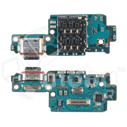 Шлейф для Samsung Galaxy S26 Ultra (S948B) плата на системный разъем/разъем SIM/микрофон - Премиум