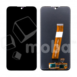 Дисплей для Samsung Galaxy A01/M01 (A015F/M015F) в сборе с тачскрином Черный (Узкий коннектор) - OR