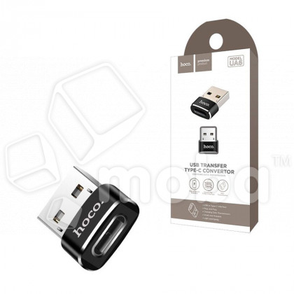 Адаптер USB - Type-C Hoco UA6 Черный