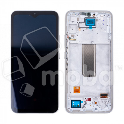 Дисплей для Samsung Galaxy A34 5G (A346B) модуль с рамкой Серебро - (OLED) (Small Size)