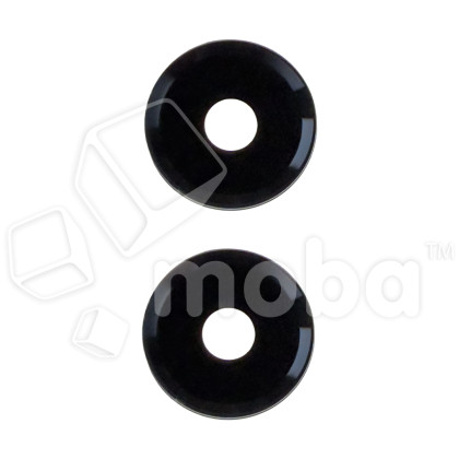 Стекло камеры для Xiaomi Poco M7 Pro 5G (2409FPCC4G) (комплект 2 шт.) Черный