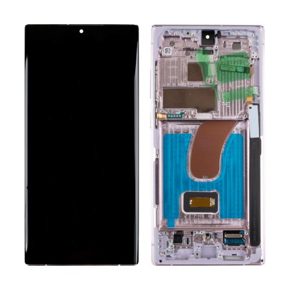 Дисплей для Samsung Galaxy S23 Ultra (S918B) модуль с рамкой Лавандовый - Сервисный Оригинал