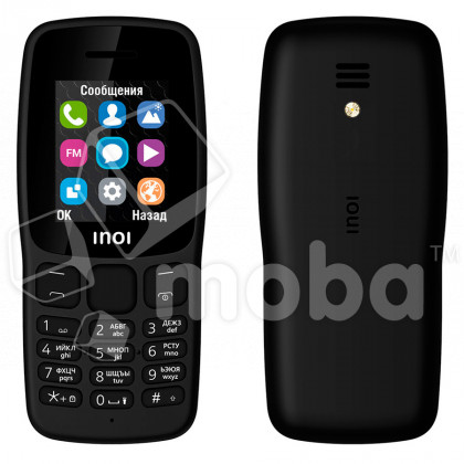 Мобильный телефон INOI 100 (без ЗУ в комплекте, 2SIM, EDGE, FM, MicroSD) Черный
