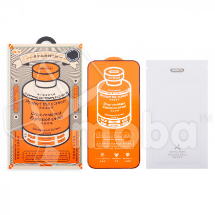 Защитное стекло Remax Medicine Glass GL-83 для iPhone 16 Pro Max (сверхпрочное) Черный
