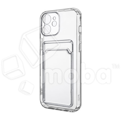Чехол-накладка для iPhone 11 (с защитой камеры, карманом для карт, прозрачный)