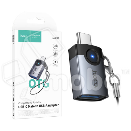 Адаптер Type-C - USB Hoco UA46C Серый