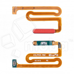 Шлейф для Samsung Galaxy M12/A12/A12 Nacho (M127F/A125F/A127F) сканер отпечатка пальцев Красный