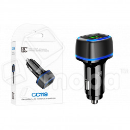 Автомобильное зарядное устройство USB/Type-C BC CC119 (20W, QC3.0, PD, 1Type-C, 1USB) Черный