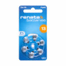Батарейка ZA13 Renata Zinc Air 1.45V для слуховых аппаратов (6 шт. в блистере)