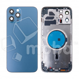 Корпус для iPhone 12 Pro Max (1 Sim) Синий - Премиум