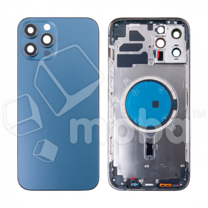 Корпус для iPhone 12 Pro Max (1 Sim) Синий - Премиум