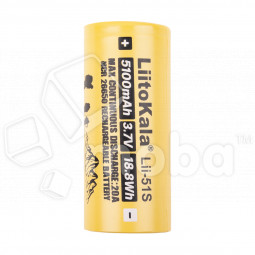 Аккумулятор Lii-51S LiitoKala 26650 3.7V 20A 5100 mAh