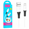 Кабель USB - MicroUSB Hoco X82 (2.4A, оплетка силикон, термостойкий) Белый
