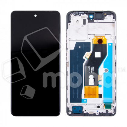 Дисплей для Tecno Spark 20 (KJ5) модуль с рамкой Черный - OR
