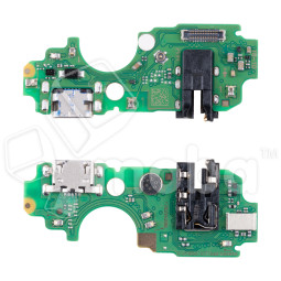 Шлейф для Tecno POP 7 (BF6) плата на системный разъем/разъем гарнитуры/микрофон - Премиум