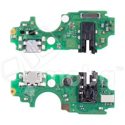 Шлейф для Tecno POP 7 (BF6) плата на системный разъем/разъем гарнитуры/микрофон - Премиум