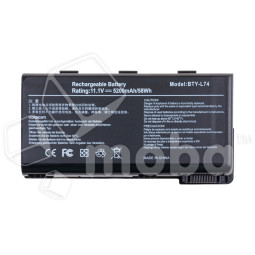 Аккумуляторная батарея для ноутбука MSI A6200, CX620 (BTY-L74) 5200 mAh