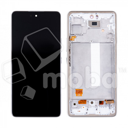 Дисплей для Samsung Galaxy A53 5G (A536B) модуль с рамкой Белый - (OLED) (Full Size)