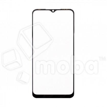 Стекло для переклейки Tecno Spark 8C (KG5n) в сборе с OCA пленкой Черный - OR (Mitsubishi)
