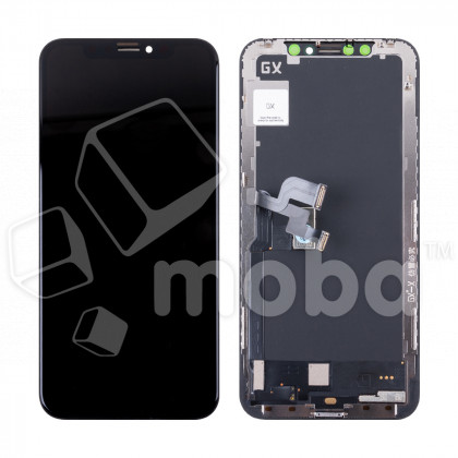 Дисплей для iPhone X в сборе с тачскрином Черный GX (площадка под IC)