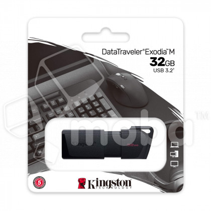 USB-флеш (USB 3.2) 32GB Kingston DataTraveler Exodia M Черный