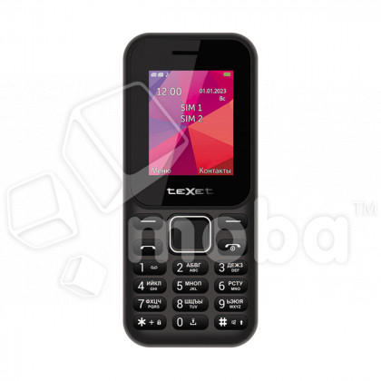 Мобильный телефон Texet TM-122 (2SIM, FM, MicroSD, фонарик, диктофон) Черный