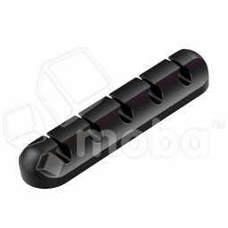 Держатель для проводов на 5 разъемов Черный