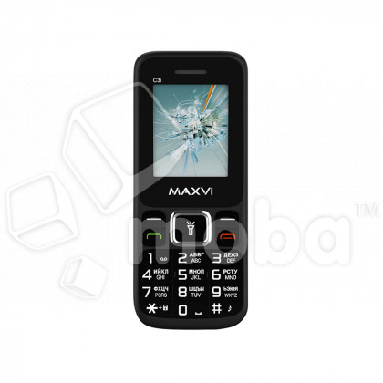 Мобильный телефон Maxvi C3i (без ЗУ в комплекте, 2SIM, FM, MicroSD, фонарик, диктофон) Черный