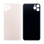 Задняя крышка для iPhone 11 Pro Max (A2218) Золото (стекло, монолит, широкий вырез под камеру, логотип) - Премиум