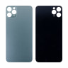 Задняя крышка для iPhone 11 Pro Max (A2218) Темно-зеленый (стекло, монолит, широкий вырез под камеру, логотип) - Премиум