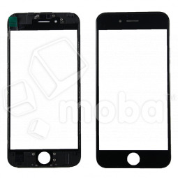 Стекло для переклейки iPhone 6S в сборе с рамкой и OCA пленкой Черный - OR (Mitsubishi)