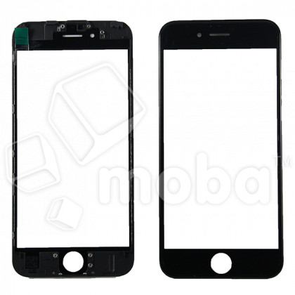 Стекло для переклейки iPhone 6S в сборе с рамкой и OCA пленкой Черный - OR (Mitsubishi)