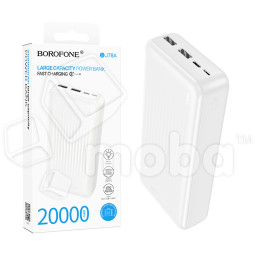 Внешний Аккумулятор (Power Bank) Borofone BJ78A 20000 mAh (10W, 2USB, MicroUSB, Type-C, LED индикатор) Белый