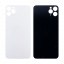 Задняя крышка для iPhone 11 Pro Max (A2218) Белый (стекло, монолит, широкий вырез под камеру, логотип) - Премиум