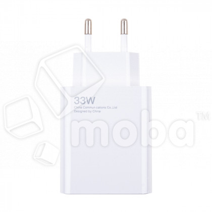 Сетевое зарядное устройство USB для Xiaomi Turbo Charger (33W, QC3.0, кабель Type-C с чипом IC) Белый