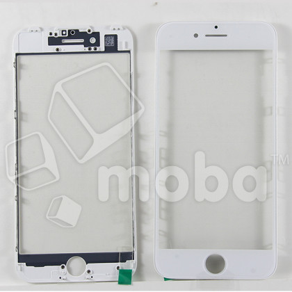 Стекло для переклейки iPhone 7 в сборе с рамкой и OCA пленкой Белый - OR (Mitsubishi)