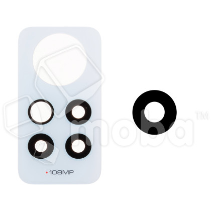 Стекло камеры для Xiaomi Redmi Note 12 Pro 4G (2209116AG) (комплект 2 шт.) Белый