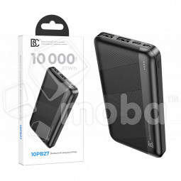 Внешний Аккумулятор (Power Bank) BC 10PB27 10000 mAh (10W, 2USB, MicroUSB, Type-C, LED индикатор) Черный