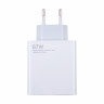 Сетевое зарядное устройство USB для Xiaomi Turbo Charger (67W, QC3.0, кабель Type-C с чипом IC) Белый