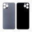 Задняя крышка для iPhone 11 Pro (A2215) Серый (стекло, монолит, широкий вырез под камеру, логотип) - Премиум
