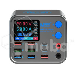 Зарядная станция MaAnt DianBa No.1 Pro (200W, 9 портов, 6USB/USB-QC/2Type-C-PD, Qi 10W, LCD)
