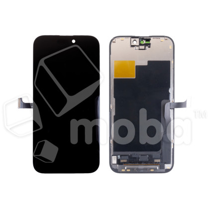 Дисплей для iPhone 15 Pro (A3102) в сборе с тачскрином Черный - (In-Cell, Full HD, 120 Гц) (с верификацией = с привязкой без ошибки)