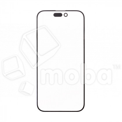 Стекло для переклейки iPhone 15 Pro Max в сборе с OCA пленкой Черный - OR (Feaglet)