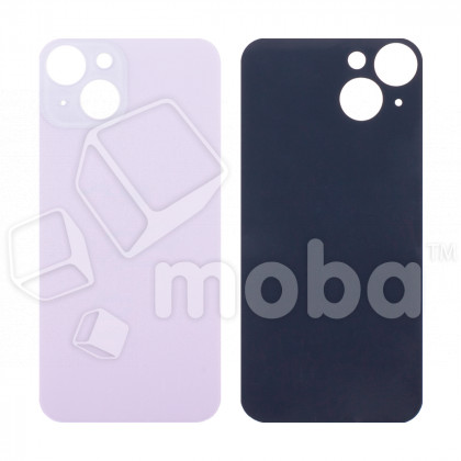 Задняя крышка для iPhone 14 (A2883) Фиолетовый (стекло, широкий вырез под камеру, логотип)