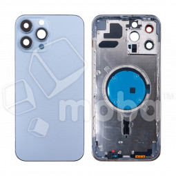Корпус для iPhone 13 Pro Max (1 Sim) Голубой - Премиум