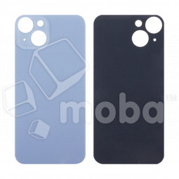 Задняя крышка для iPhone 14 (A2883) Синий (стекло, широкий вырез под камеру, логотип)