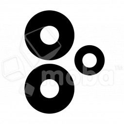 Стекло камеры для Xiaomi Poco X5 5G (22111317PG) (комплект 3 шт.) Черный