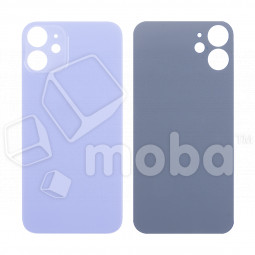 Задняя крышка для iPhone 12 mini (A2399) Фиолетовый (стекло, монолит, широкий вырез под камеру, логотип) - Премиум