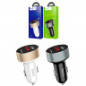 Автомобильное зарядное устройство USB Hoco Z26 (10.5W, 2USB, LED дисплей) Черный