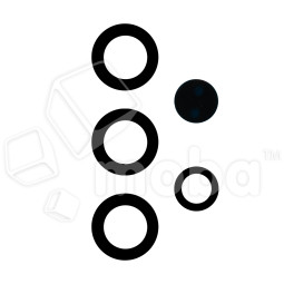 Стекло камеры для Samsung Galaxy S25 Ultra (S938B) (комплект 5 шт.) Черный